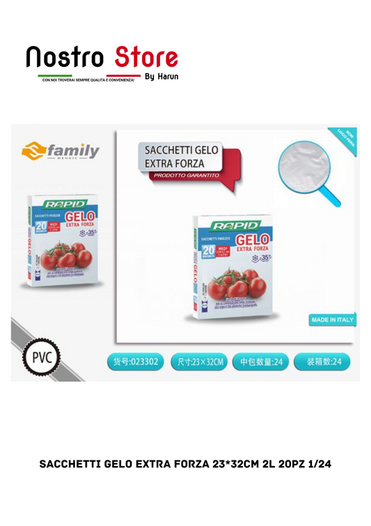 SACCHETTI GELO EXTRA FORZA 23*32CM 2L 20PZ 1/24