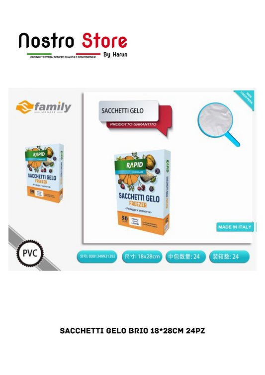 SACCHETTI GELO BRIO 18*28CM