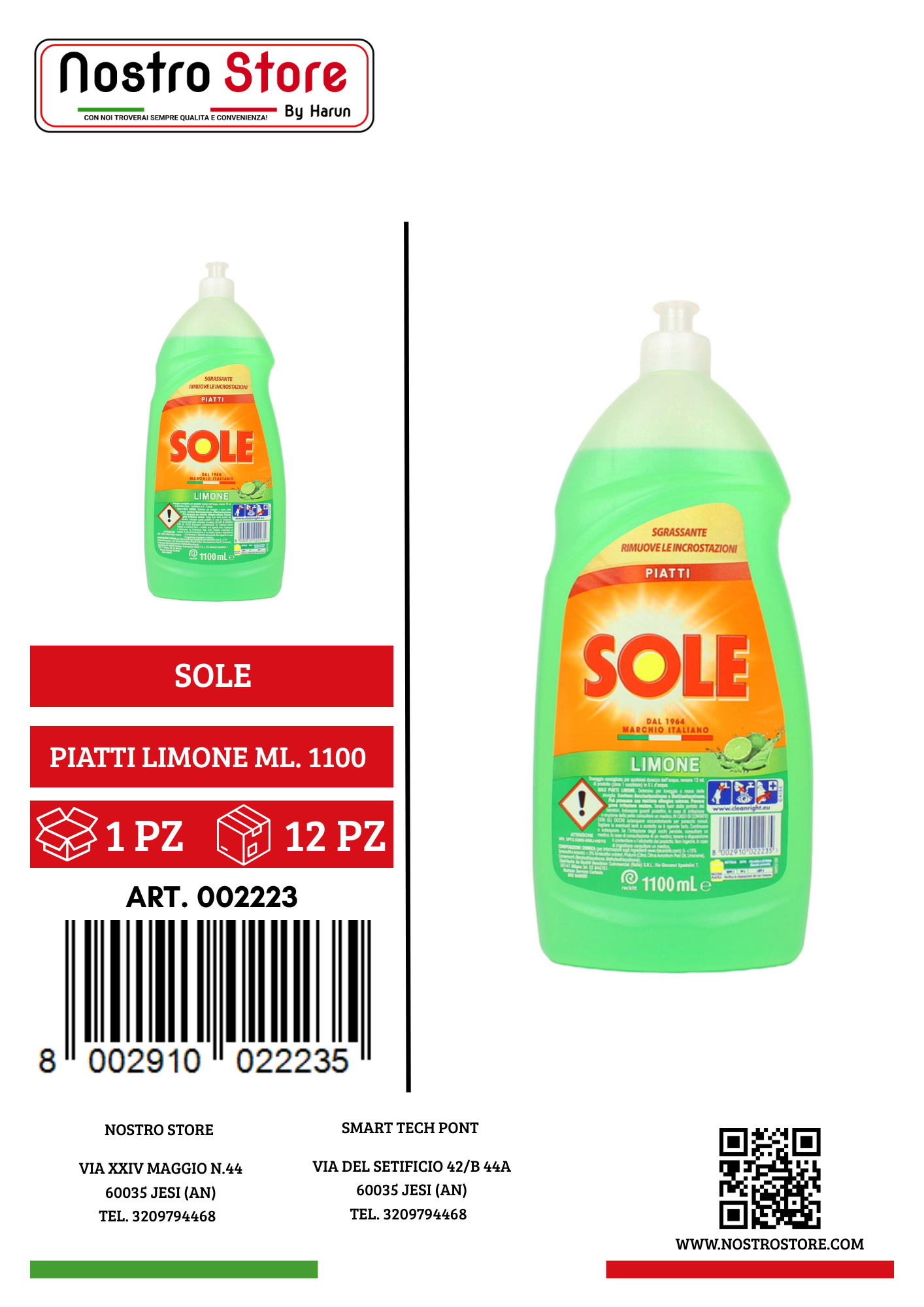 SOLE PIATTI LIMONE ML. 1100SOLE PIATTI LIMONE ML. 1100