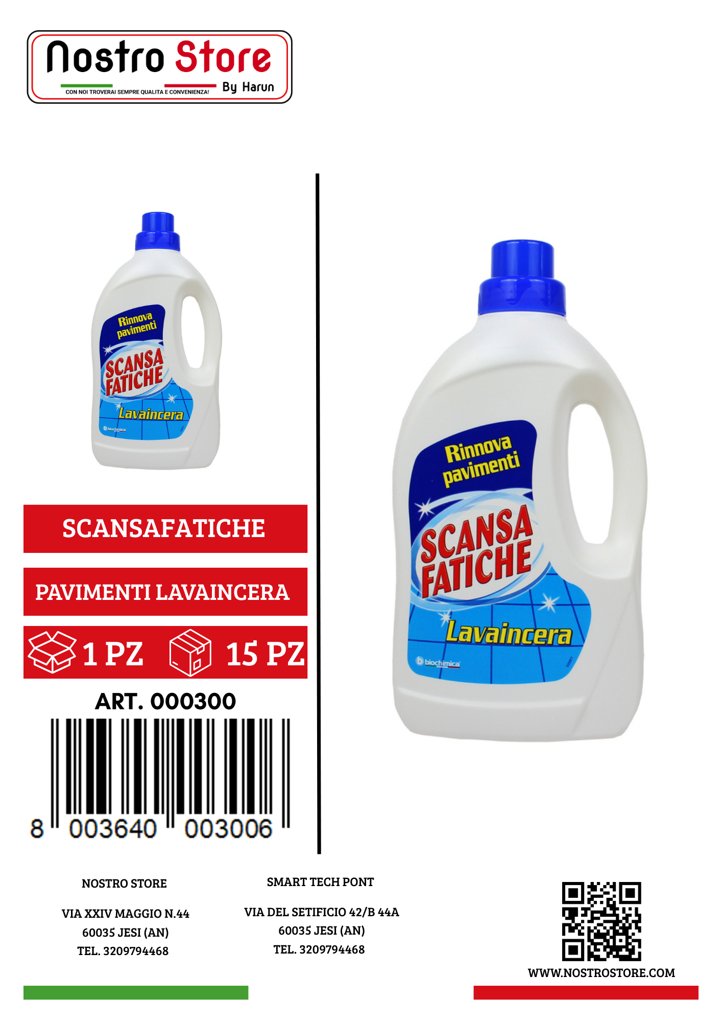 SCANSAFATICHE PAVIMENTI LAVAINCERA 1000ML