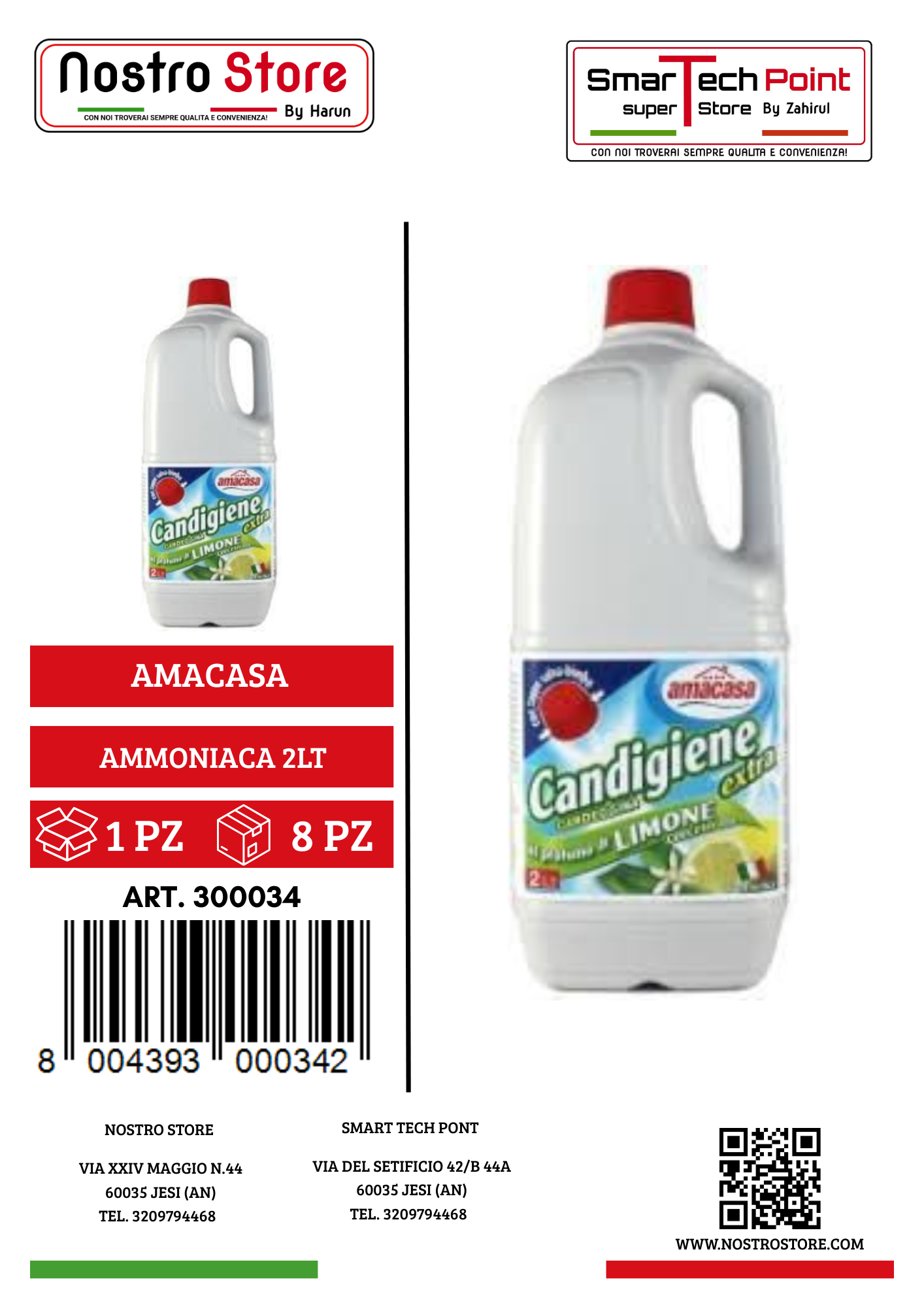 AMACASA CANDIGIENE PROFUMO DI LIMONE 2LT