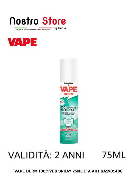 VAPE DERM 100%VEG SPRAY 75ML ITA ART.GA1901400