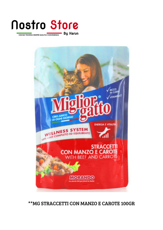**MG STRACCETTI CON MANZO E CAROTE 100GR