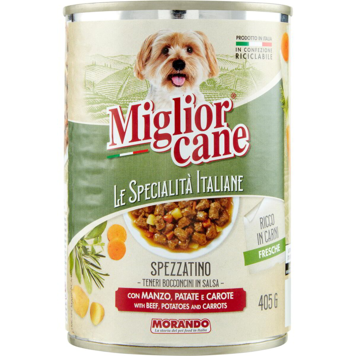 Migliorcane Le Specialità Italiane Spezzatino con Manzo, Patate e Carote 405 G