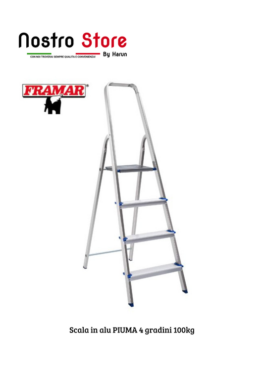Scala in alu PIUMA 4 gradini 100kg