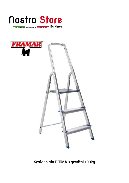 Scala in alu PIUMA 3 gradini 100kg