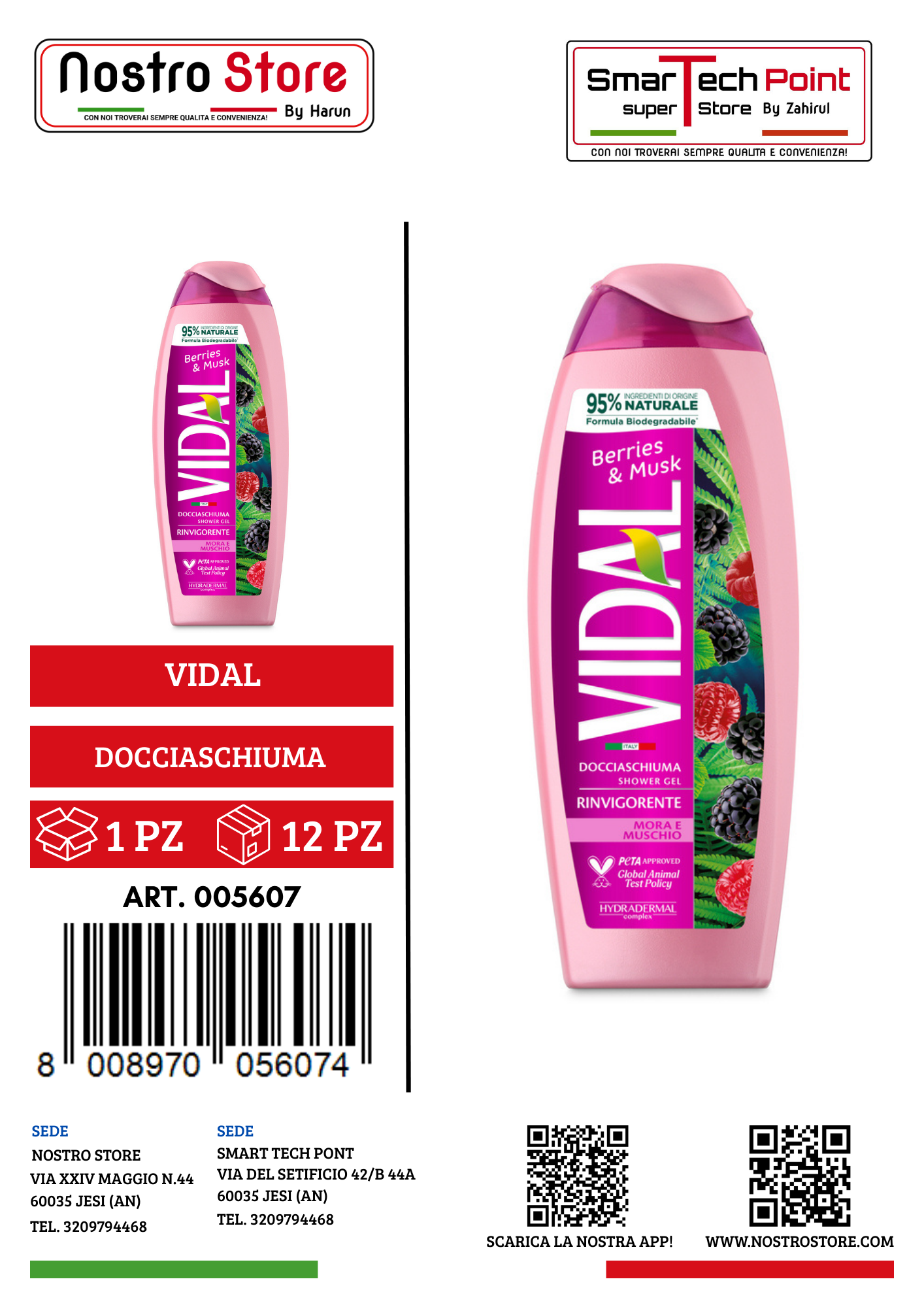 VIDAL DOCCIASCHIUMA MORA - MUSCHIO (NEW) 250 ML