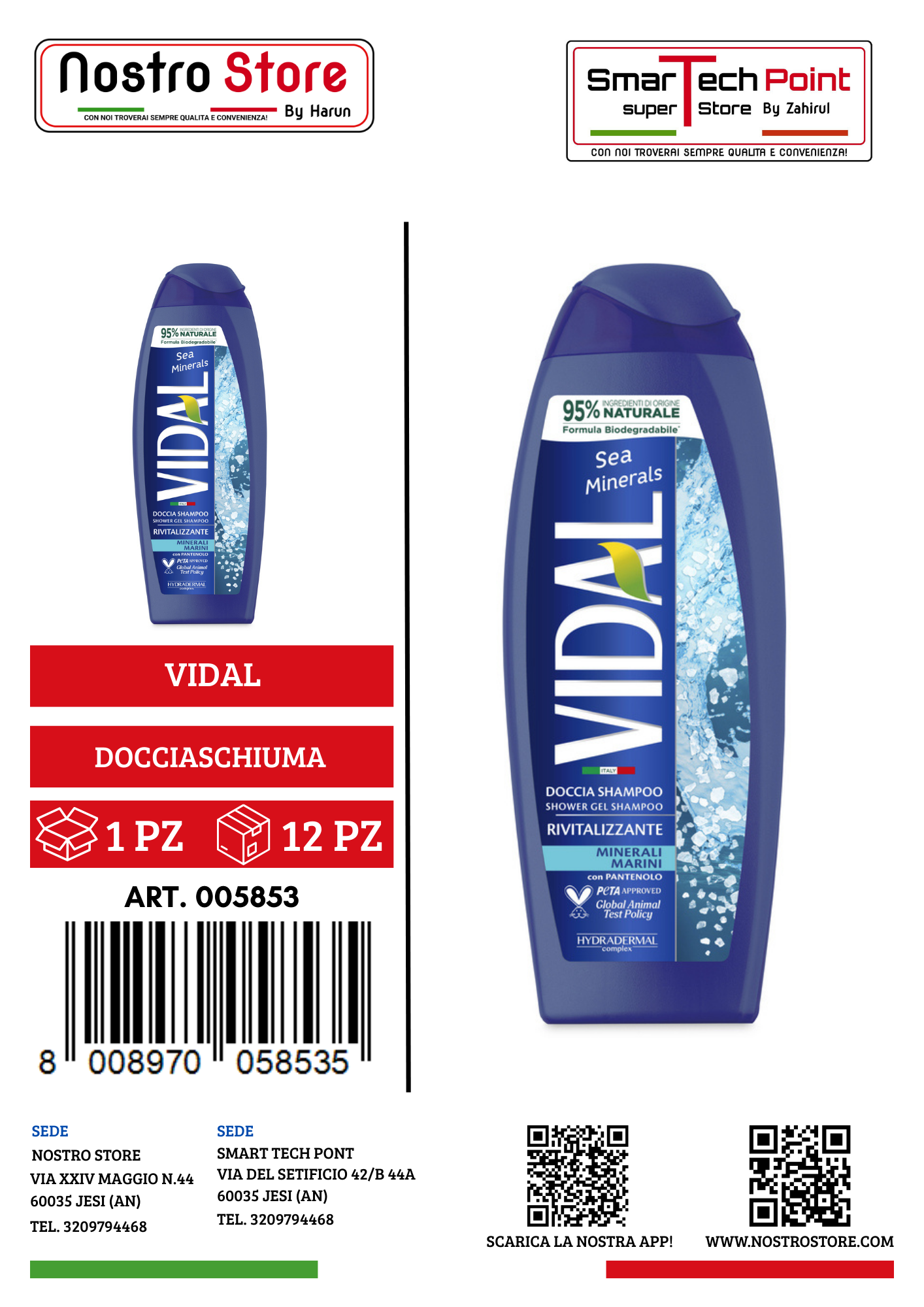 VIDAL DOCCIASHAMPOO SEA MINERALS 250 ML