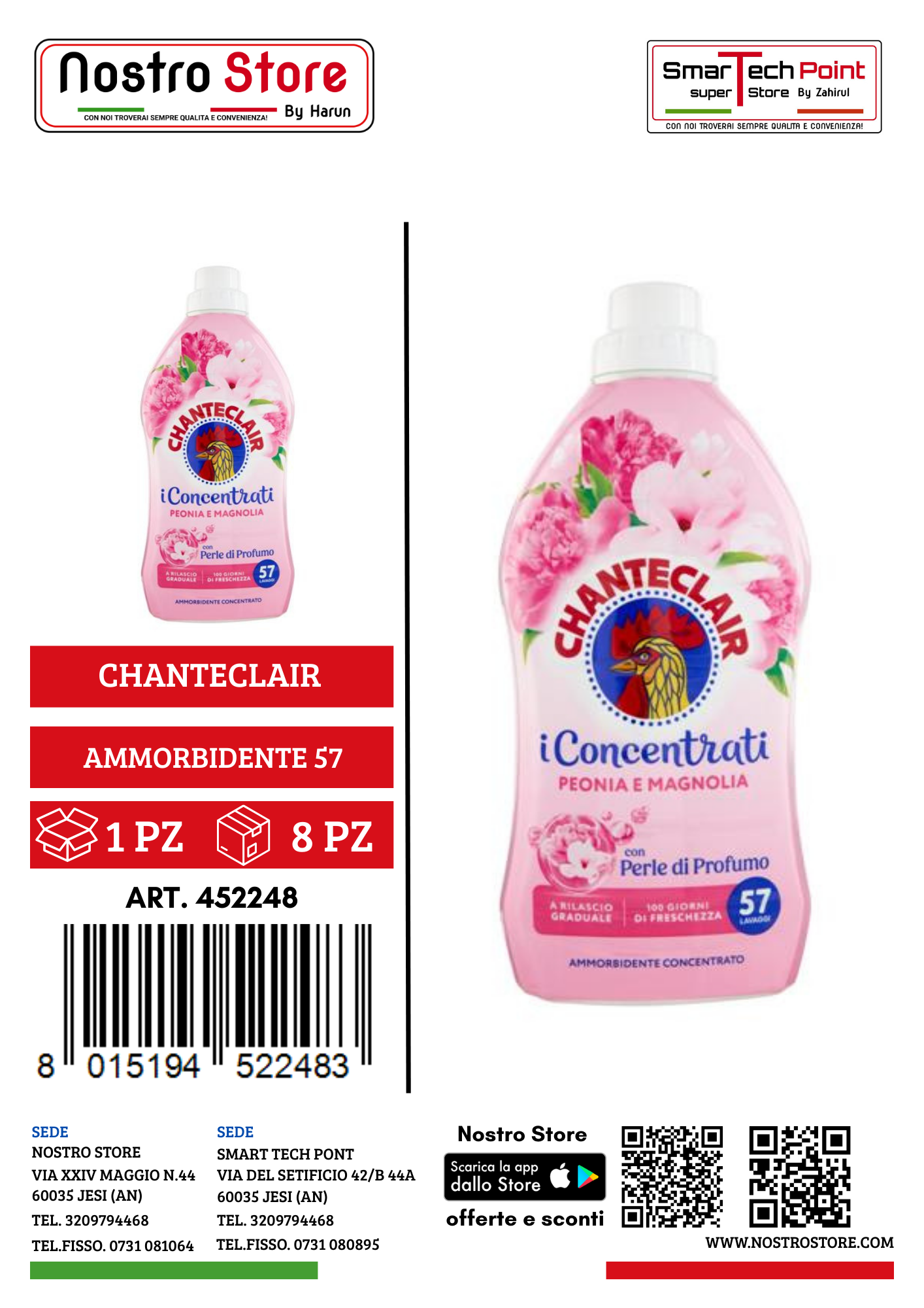 CHANTECLAIR AMMORBIDENTE CONC.PEONIA&MAGN.57LAV 1140ML