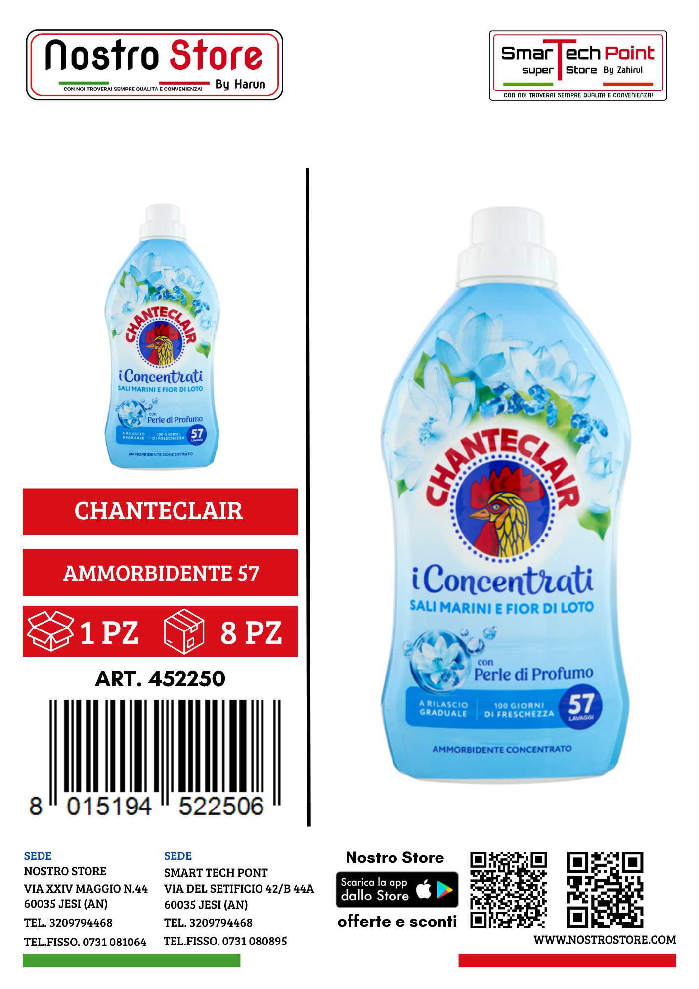 CHANTECLAIR AMMORBIDENTE CONC.SALI MARINI E FIORI DI LOTO 57LAV