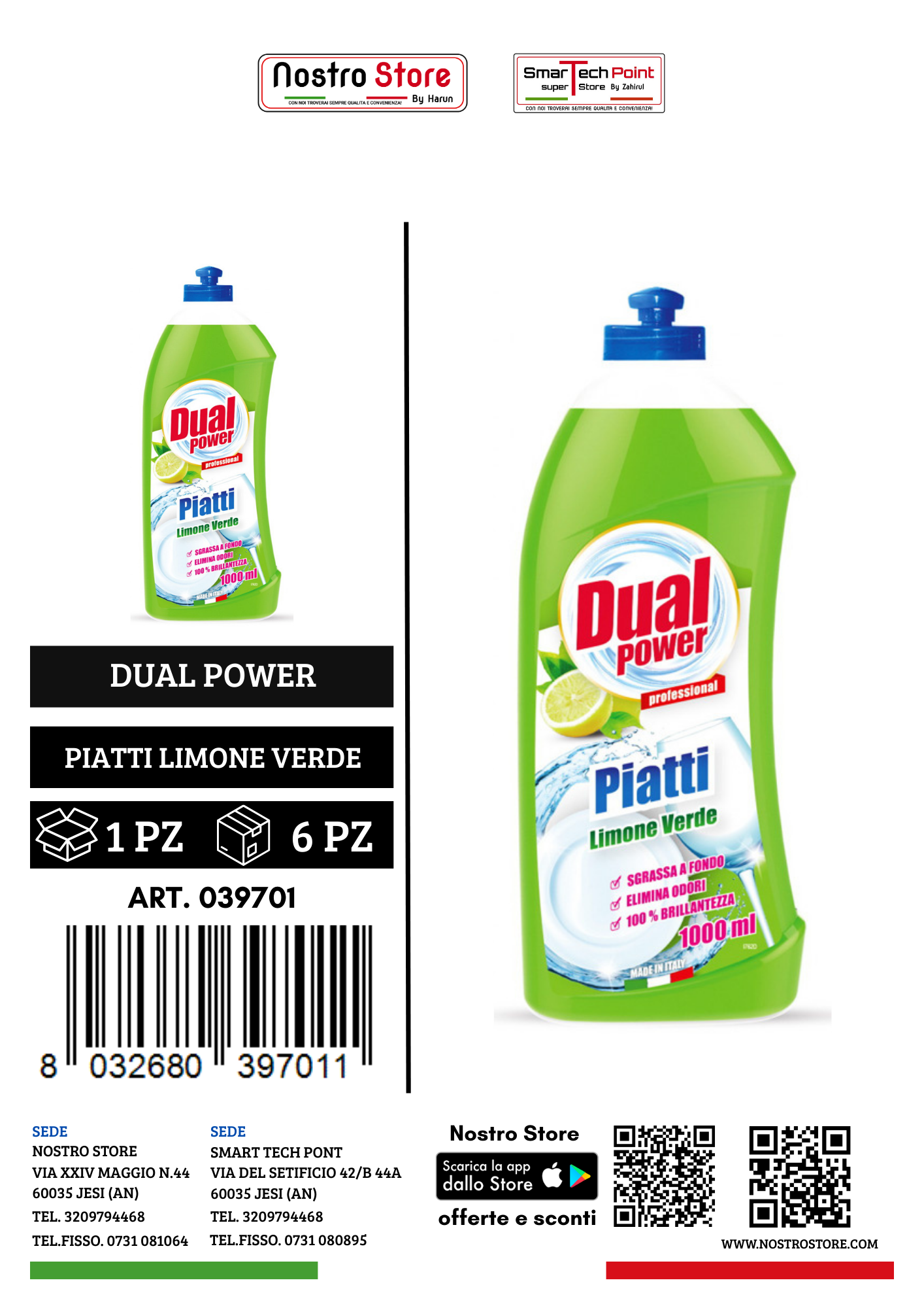 DUAL POWER PIATTI LIMONE VERDE 1LT