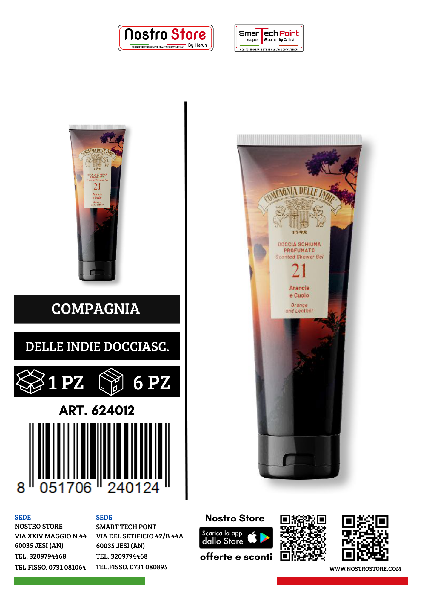 COMPAGNIA DELLE INDIE DOCCIASCHIUMA 21 ARANCIA CUOIO 250ML