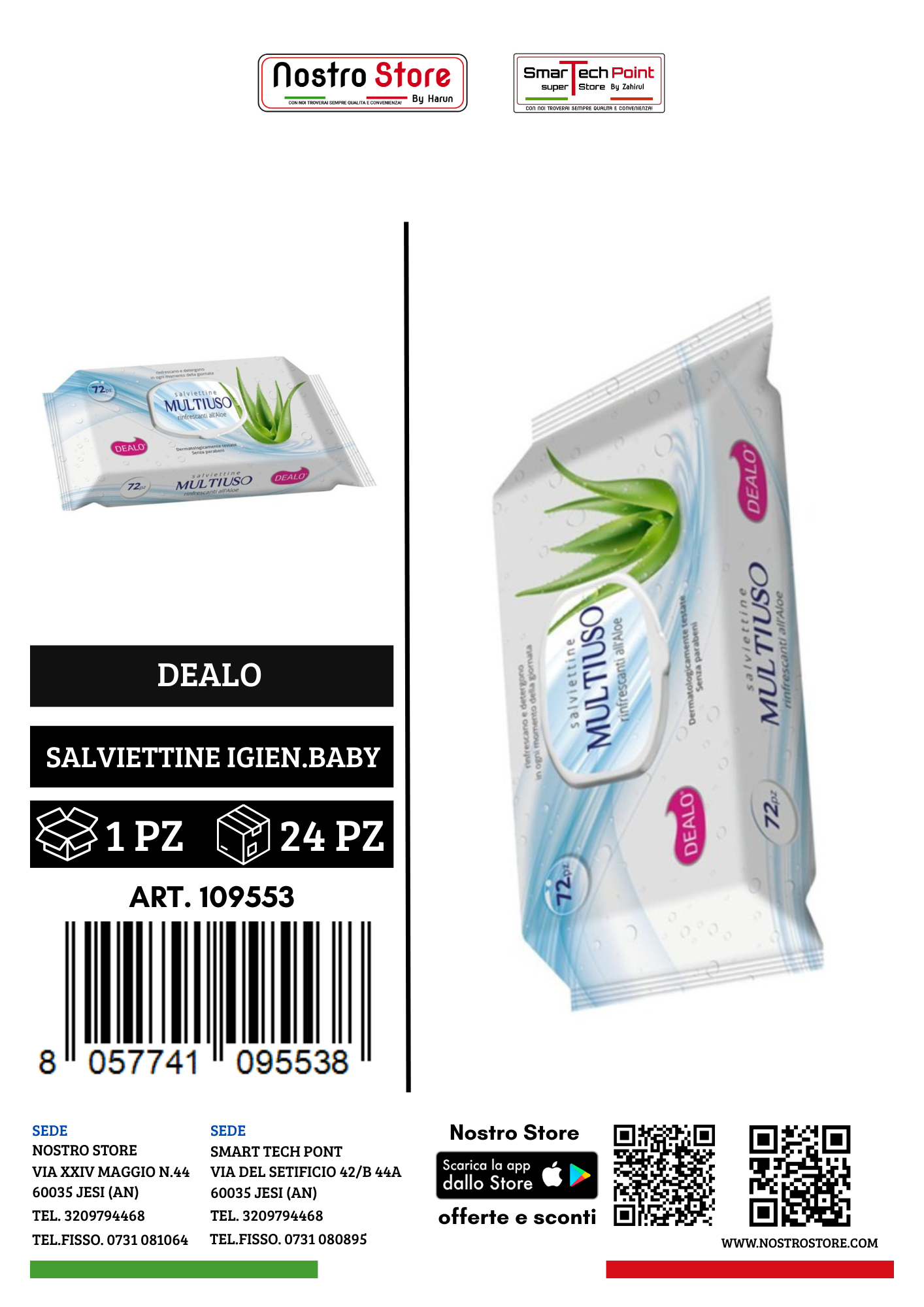 DEALO SALVIETTINE IGIEN.BABY 72PZ.MULTIUSO GOFFRATE