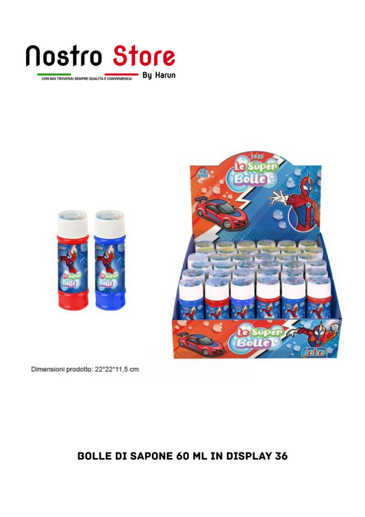BOLLE DI SAPONE 60 ML IN DISPLAY 36