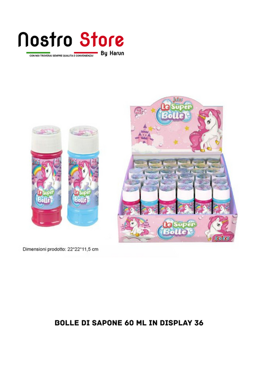 BOLLE DI SAPONE 60 ML IN DISPLAY 36