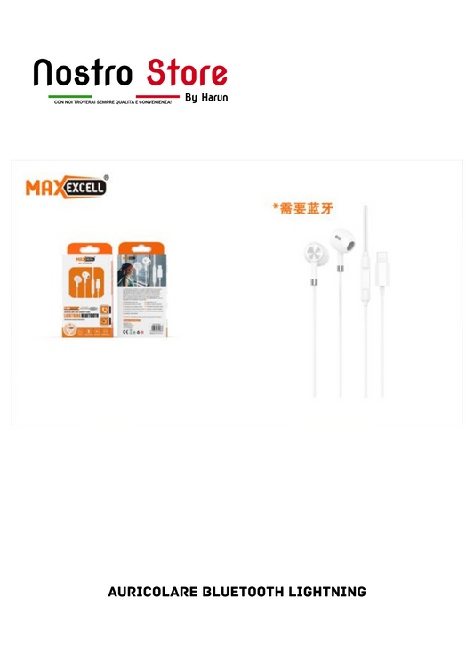 AURICOLARE BLUETOOTH LIGHTNING