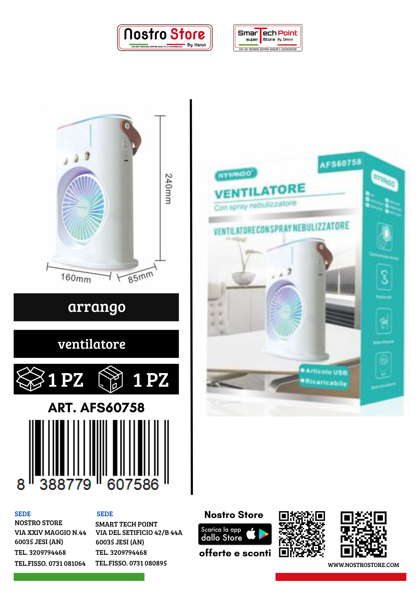 VENTILATORE CON VENTOLA