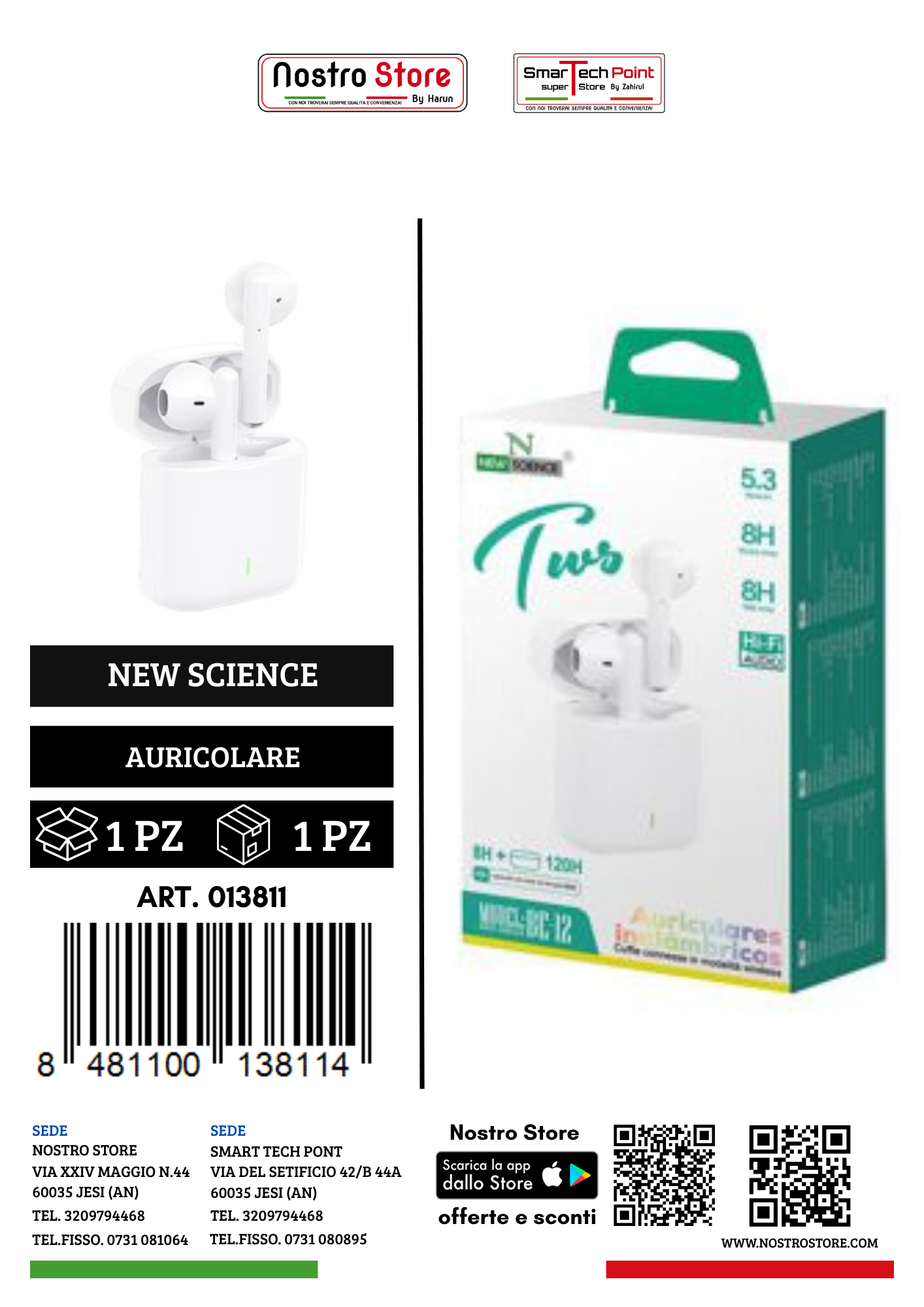 AURICOLARE BLUETOOTH