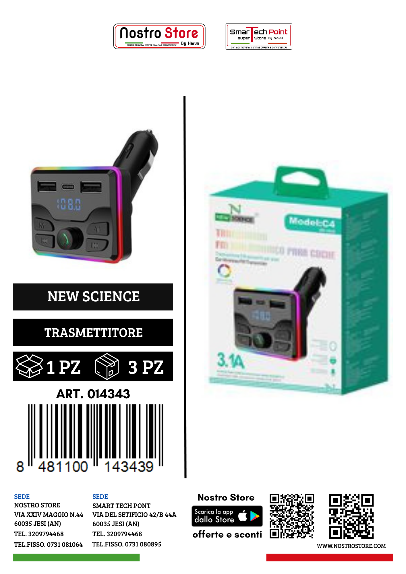 ADATTATORE PER AUTO WIRELESS C4