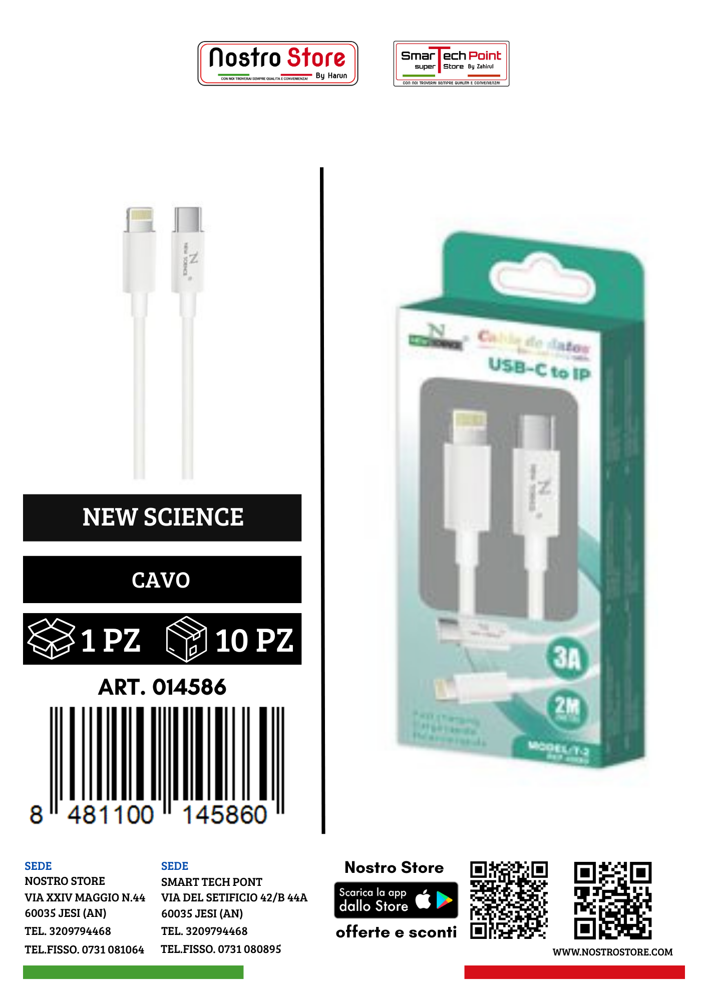 3A CAVO USB C FOR IPHONE 2M