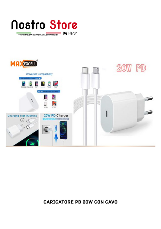CARICATORE PD 20W CON CAVO