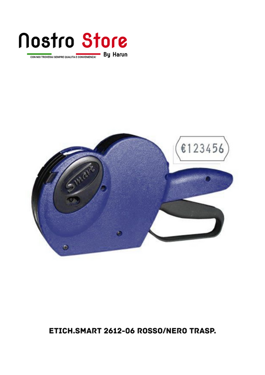 ETICH.SMART 2612-06 ROSSO/NERO TRASP.