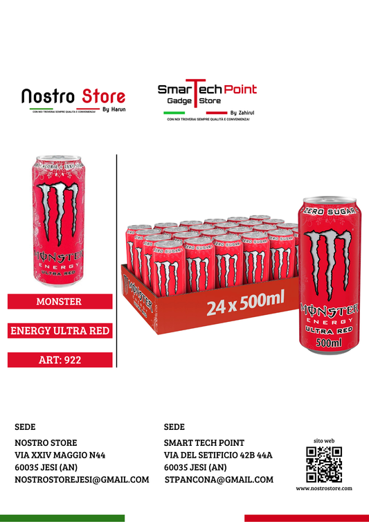MONSTER ENERGY ULTRA RED 500ML ITA