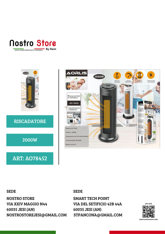 RISCADATORE IN CERAMICA 2000W