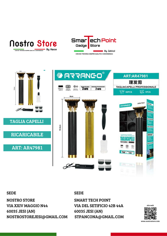 TAGLIA CAPELLI RACARICABILE