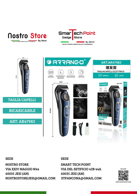 TAGLIA CAPELLI RACARICABILE