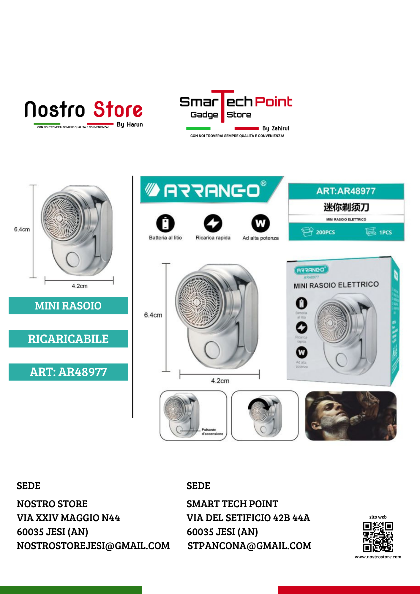 MINI RASOIO ELETTRICO RICARICABILE