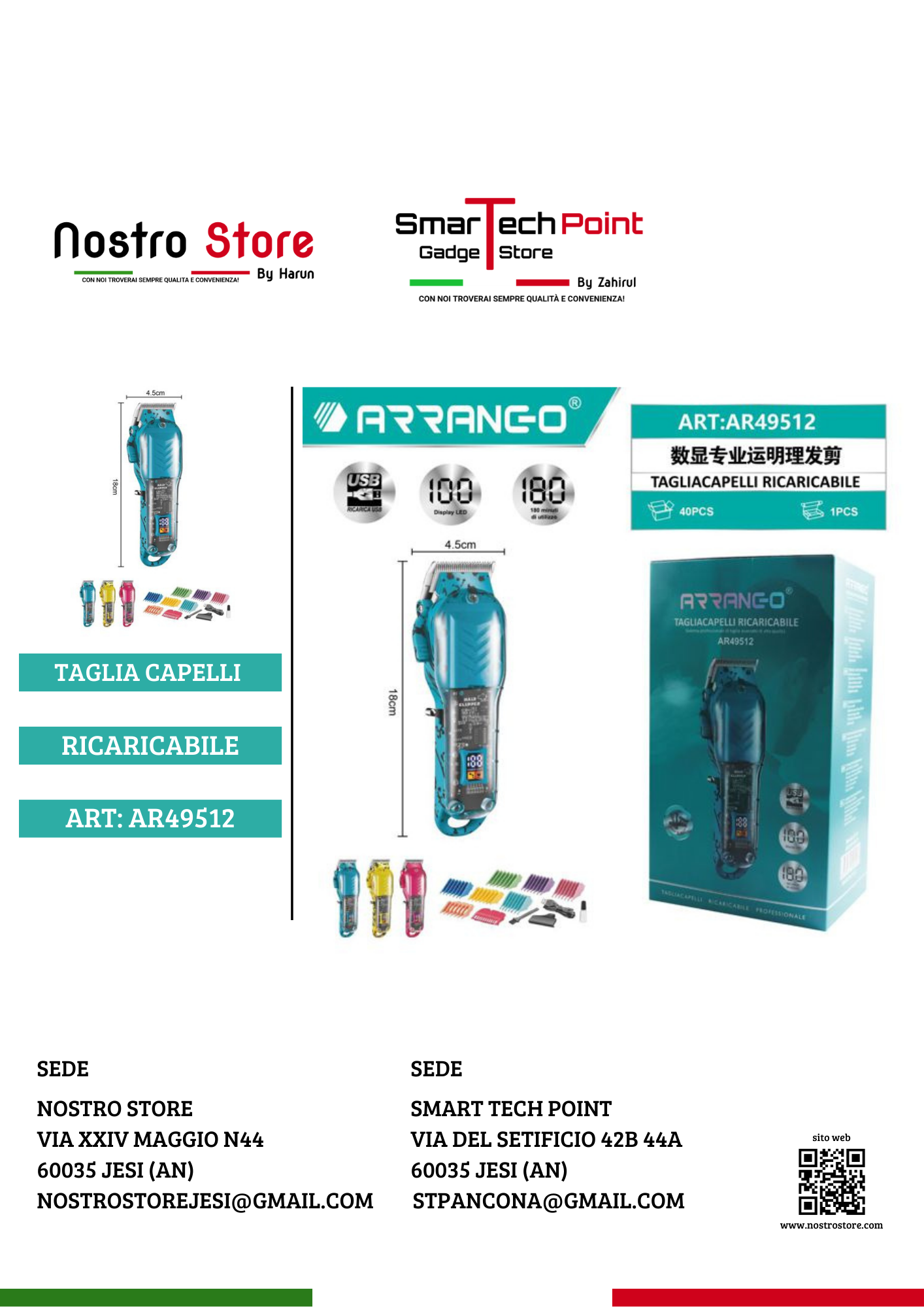 TAGLIA CAPELLI RACARICABILE