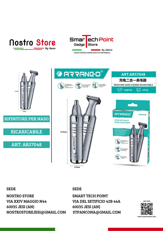 RIFINITORE NASO E ORECCHIE RICARICABILE