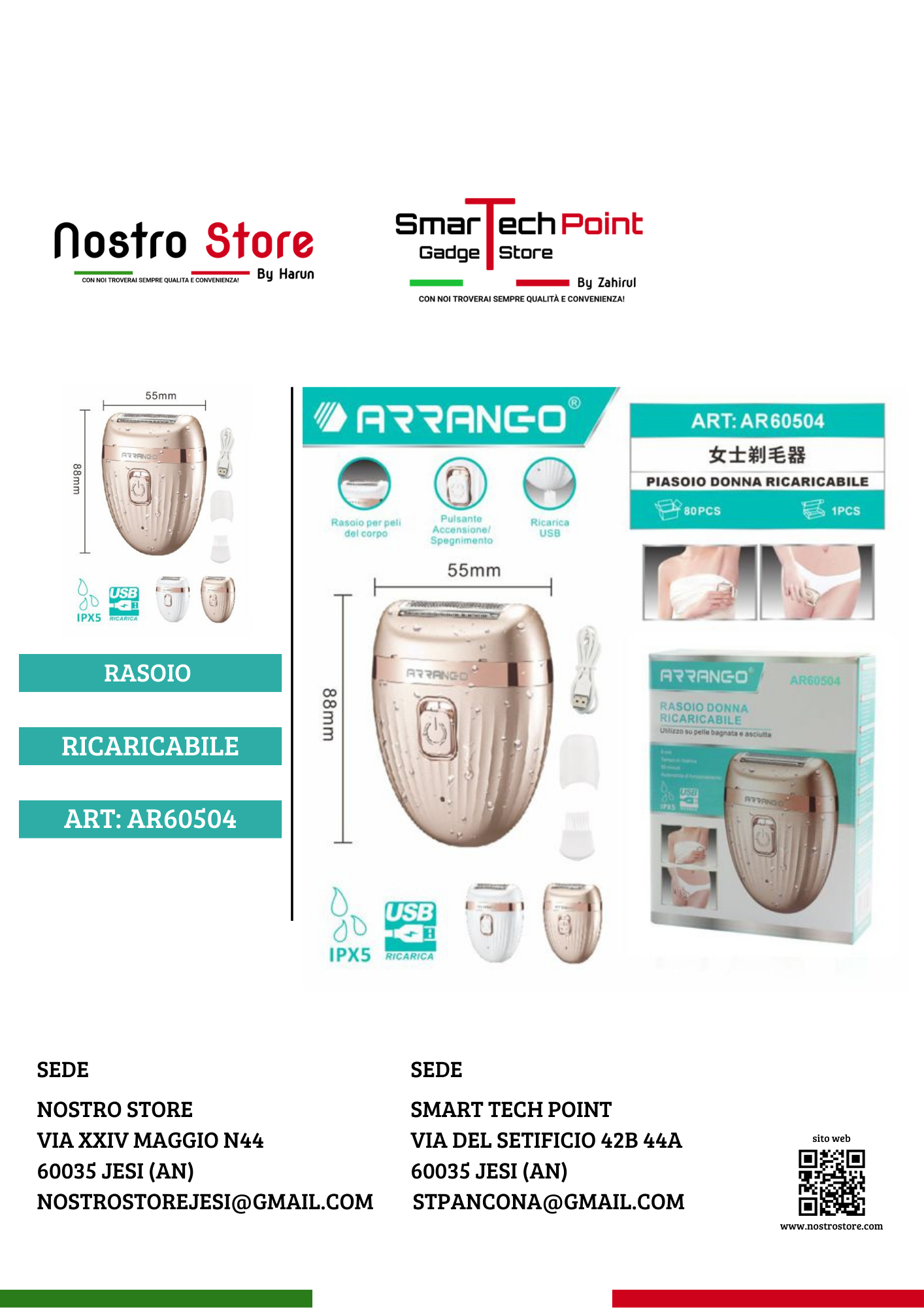 RASOIO ELETTRICO DA DONNA