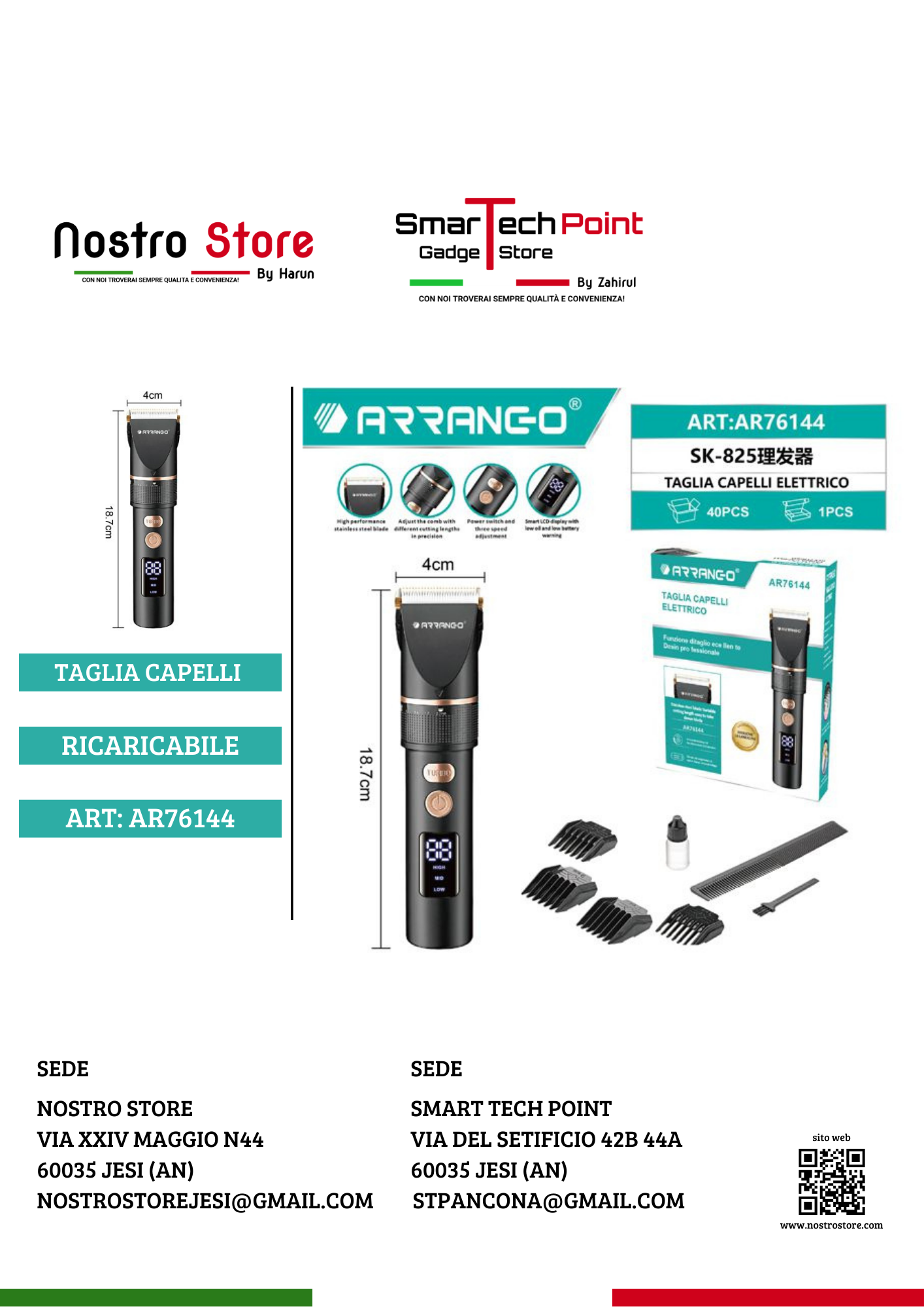 TAGLIA CAPELLI RACARICABILE