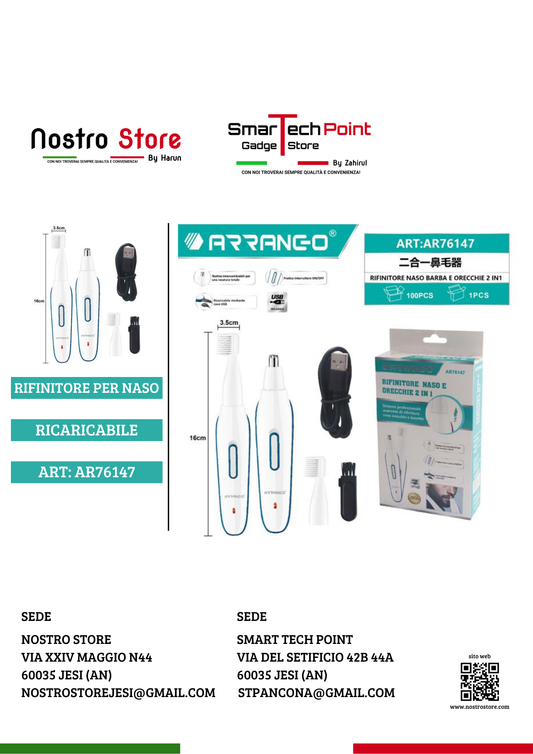 RIFINITORE NASO E ORECCHIE RICARICABILE