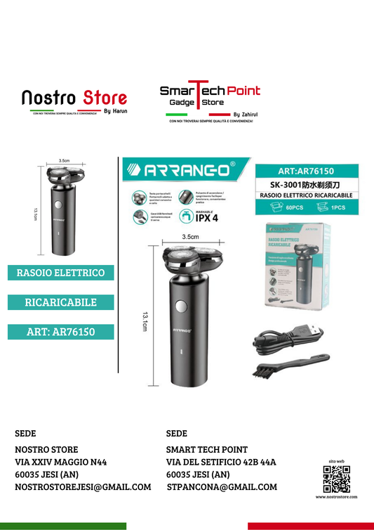 RASOIO ELETTRICO RICARICABILE