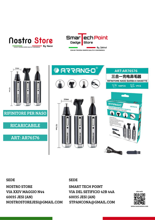 RIFINITORE NASO E ORECCHIE RICARICABILE