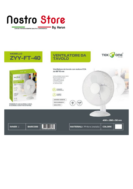 VENTILATORE DA TAVOLO