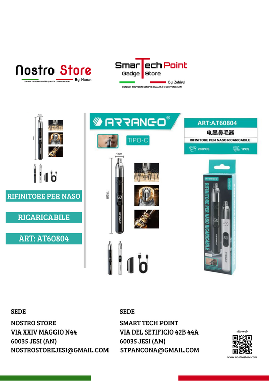 RIFINITORE NASO E ORECCHIE RICARICABILE