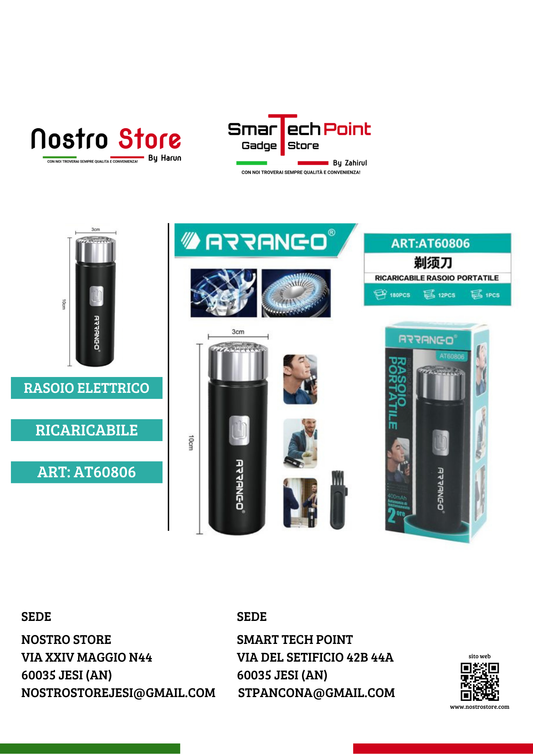 RICARICABILE RASOIO PORTATILE