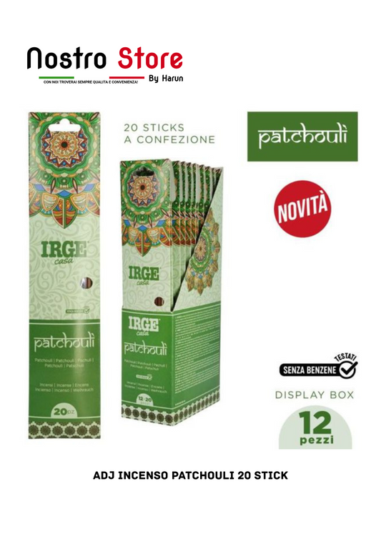 ADJ INCENSO PATCHOULI 20 STICK