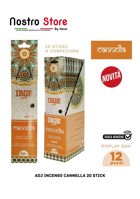 ADJ INCENSO CANNELLA 20 STICK