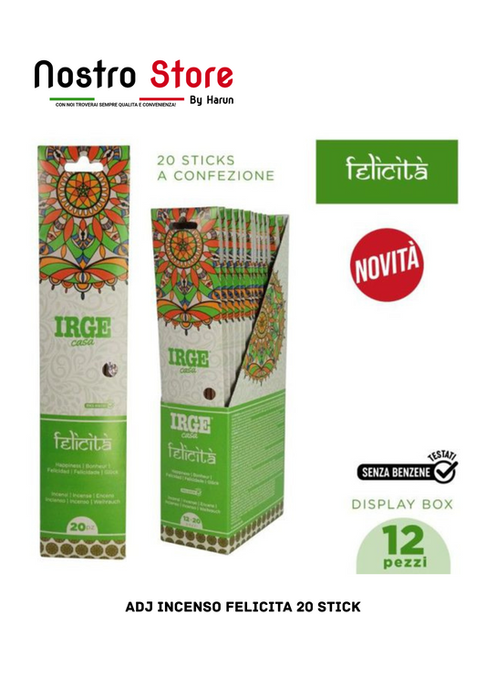 ADJ INCENSO FELICITA 20 STICK