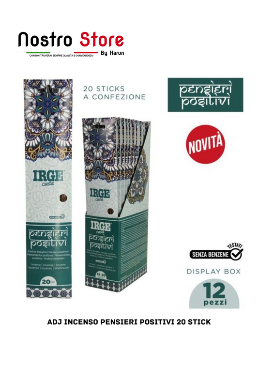 ADJ INCENSO PENSIERI POSITIVI 20 STICK