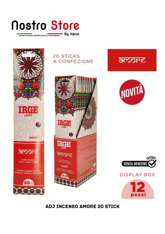 ADJ INCENSO AMORE 20 STICK