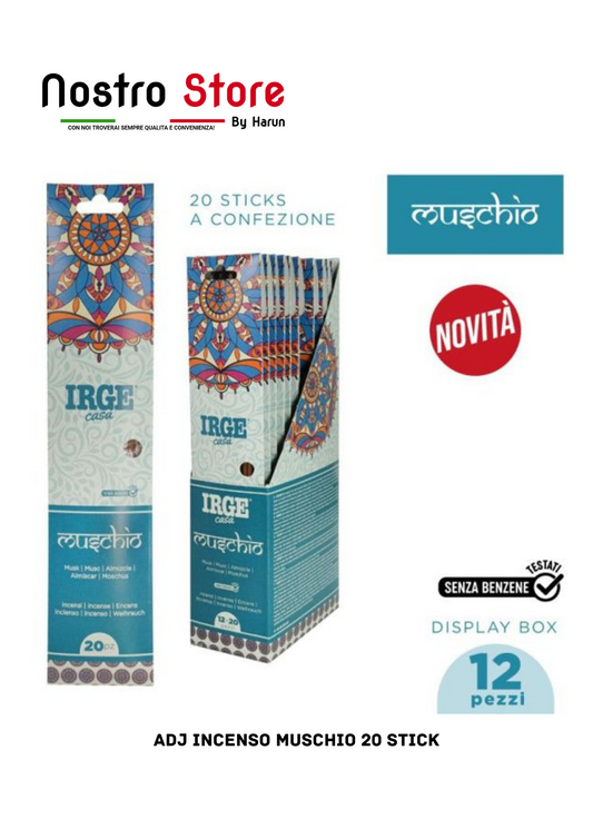 ADJ INCENSO MUSCHIO 20 STICK