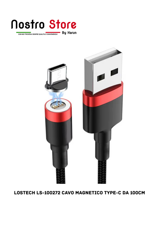 LOSTECH LS-100272 CAVO MAGNETICO TYPE-C DA 100CM