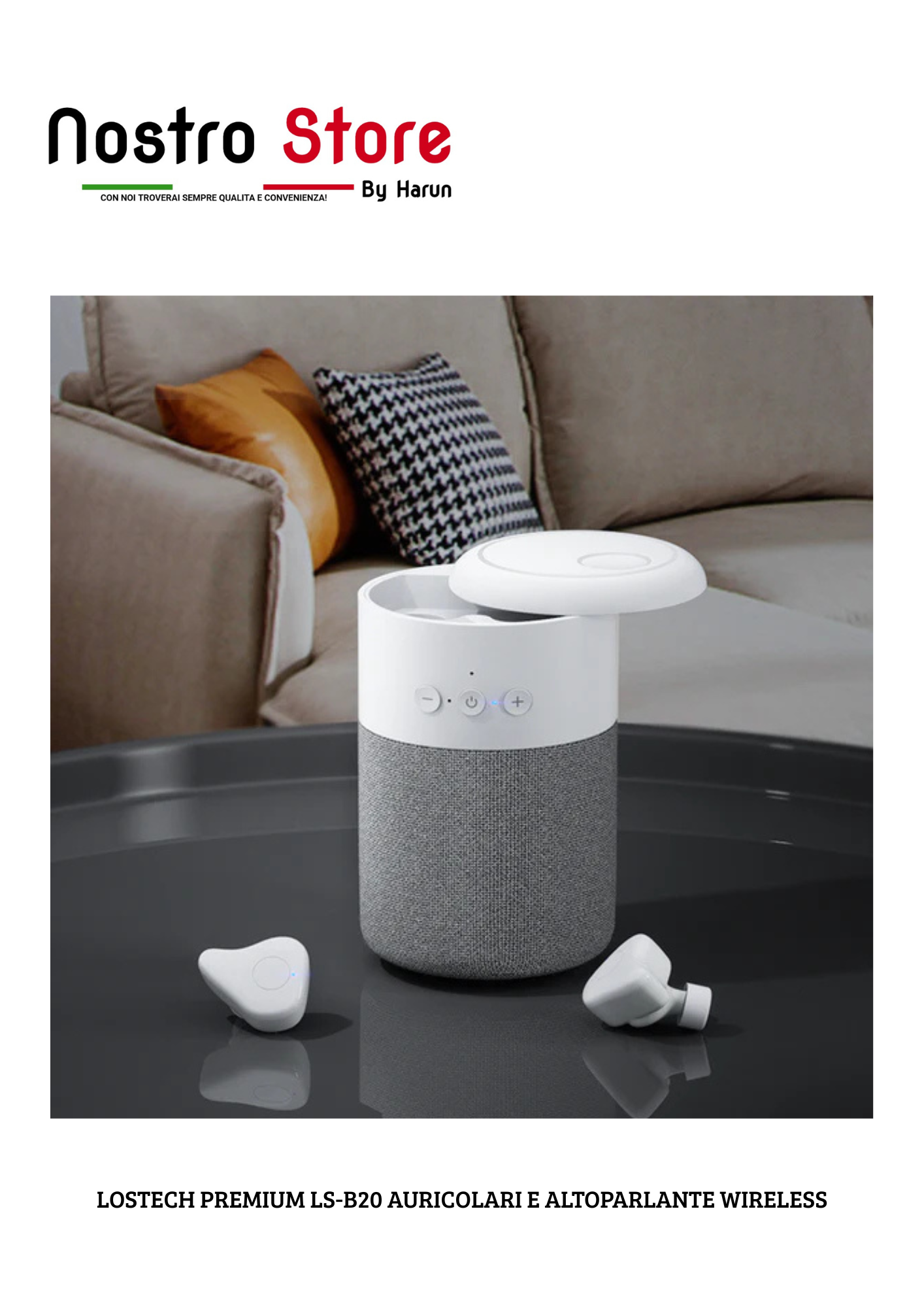 LOSTECH PREMIUM LS-B20 AURICOLARI E ALTOPARLANTE WIRELESS