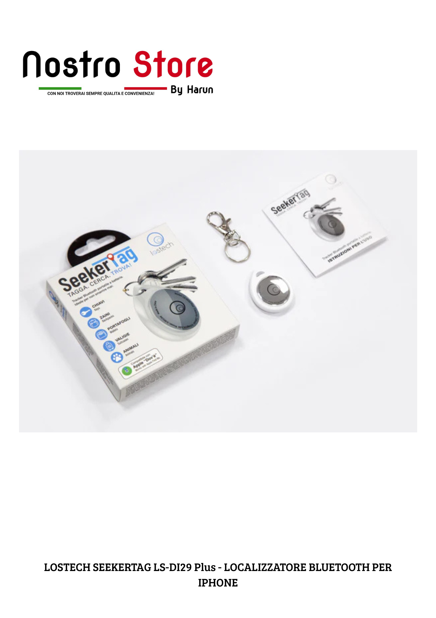 LOSTECH SEEKERTAG LS-DI29 Plus - LOCALIZZATORE BLUETOOTH PER IPHONE